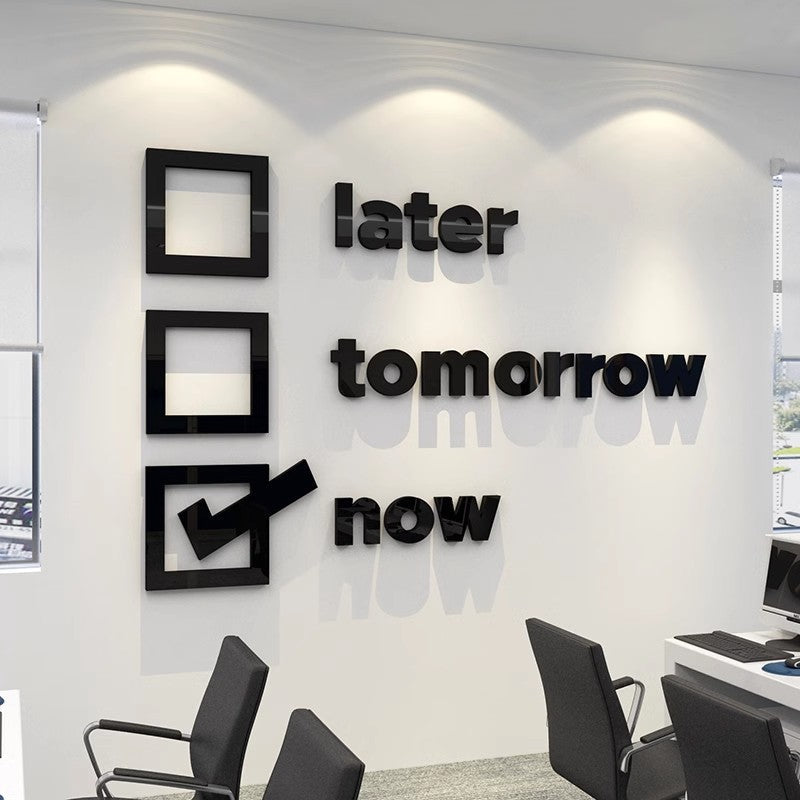 Acrylic Wall Sticker – 3D Modern Office and Classroom Background Decoration for Meeting Rooms with Stylish Contemporary Design