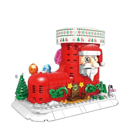 Winter Village Building Block Set – Christmas House Model Bricks for Creative Display, Family Building and Holiday Gifts