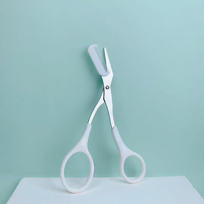 Eyebrow Trimming Scissors with Comb - Stainless Steel Precision Grooming Tool for Shaping, Styling and Perfect Brows