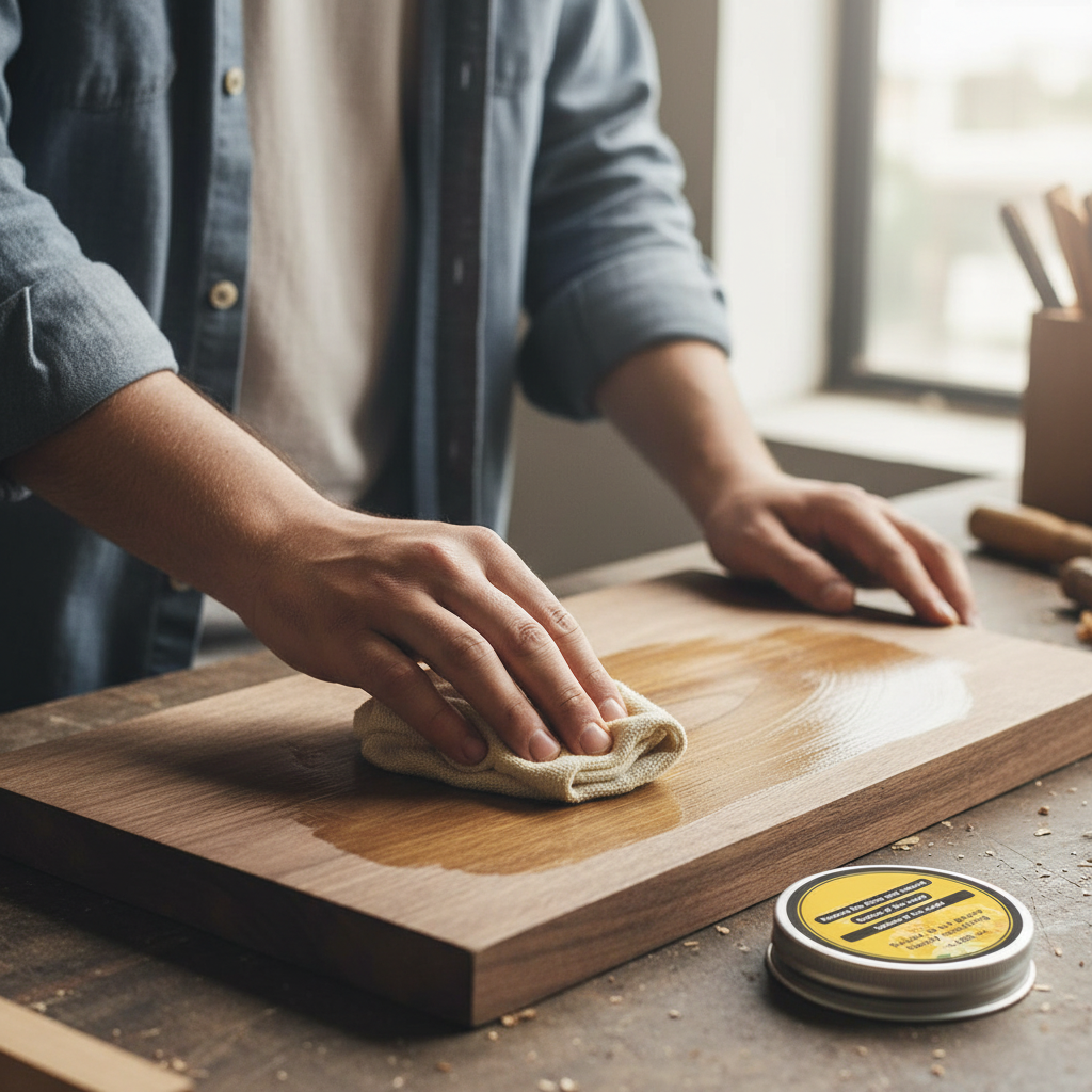 Wood Cutting Board Beeswax Paste – Food-Grade Coconut Oil and Vitamin E Conditioner for Nourishing, Protecting and Restoring Natural Wood Shine