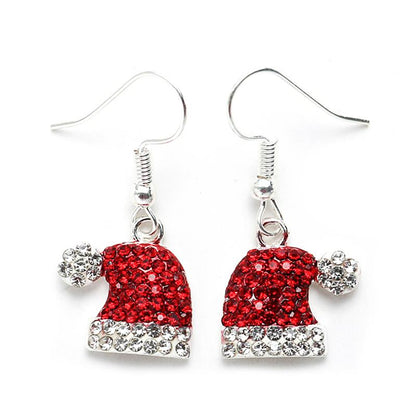 Christmas Tree Drop Earrings – Cute Snowman Holiday Dangle Jewelry for Women, Parties and Festive Gift Giving