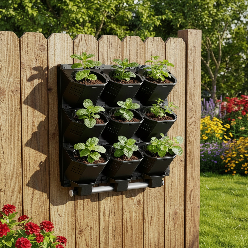 Vertical Wall Planter Box – Single-Hole Indoor Outdoor Flowerpot for Space-Saving Green Walls, Shopping Displays, Home Gardens and Creative Plant Decor