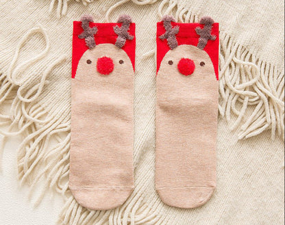 Cartoon Christmas Sock Ornaments – Festive Hanging Decorations for Christmas Trees, Gifts, Home Displays and Holiday Parties