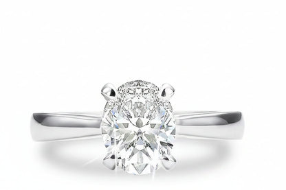 Oval Radiant Moissanite Ring – 1-3CT D Color VVS Diamond-Look S925 Silver White Gold-Plated Jewelry for Women, Engagements, Weddings and Luxury Gifts