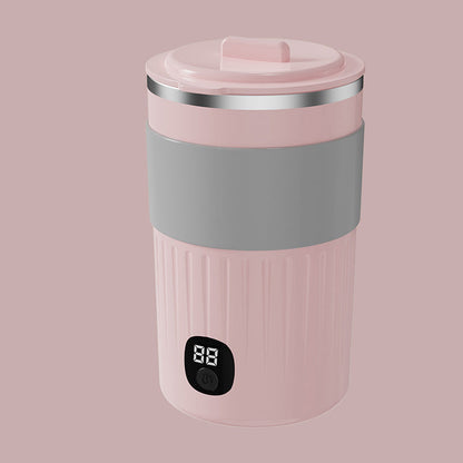 Portable Automatic Self Stirring Mug – USB Rechargeable Smart Mixing Cup with Temperature and Battery Display for Coffee and Drinks.