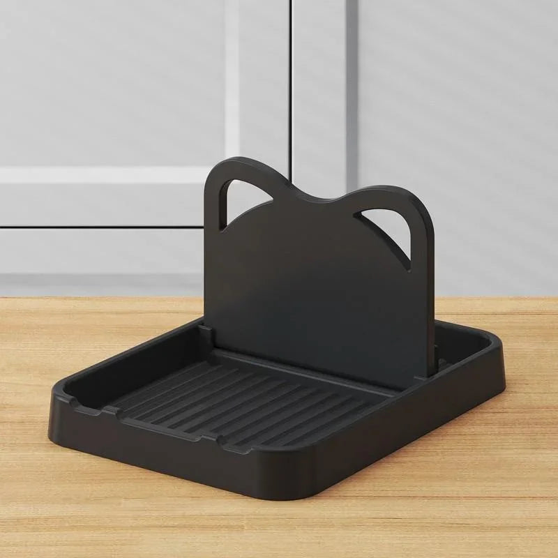 Multifunctional Pot Lid Holder – Kitchen Storage Rack with Spoon Rest for Lids, Spatulas and Soup Spoons, Keeping Counters Organized