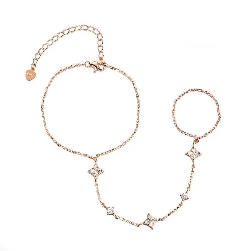 Gold-Plated Certified Moissanite Bracelet – 14K Adjustable 14-21cm S925 Sterling Silver Lab Diamond-Look Chain Jewelry for Women, Girls and Elegant Gifts