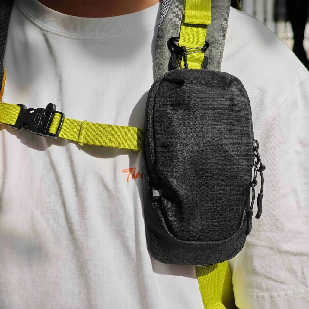 Backpack Strap Phone Pouch – Lightweight Water-Resistant Shoulder Storage Bag for Hiking, Travel and Outdoor Essentials with Easy-Access Compact Design