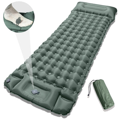 Thick Inflatable Camping Mattress – 10CM Winter-Insulated Sleeping Pad for Family Trips, Outdoor Adventures, Cozy Rest and Christmas Gift Giving