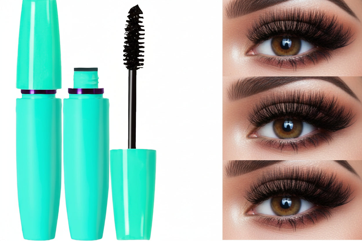 Waterproof Fiber Mascara - 4D Thickening Lengthening Curling Lash Makeup for Long Lasting Volume and Definition