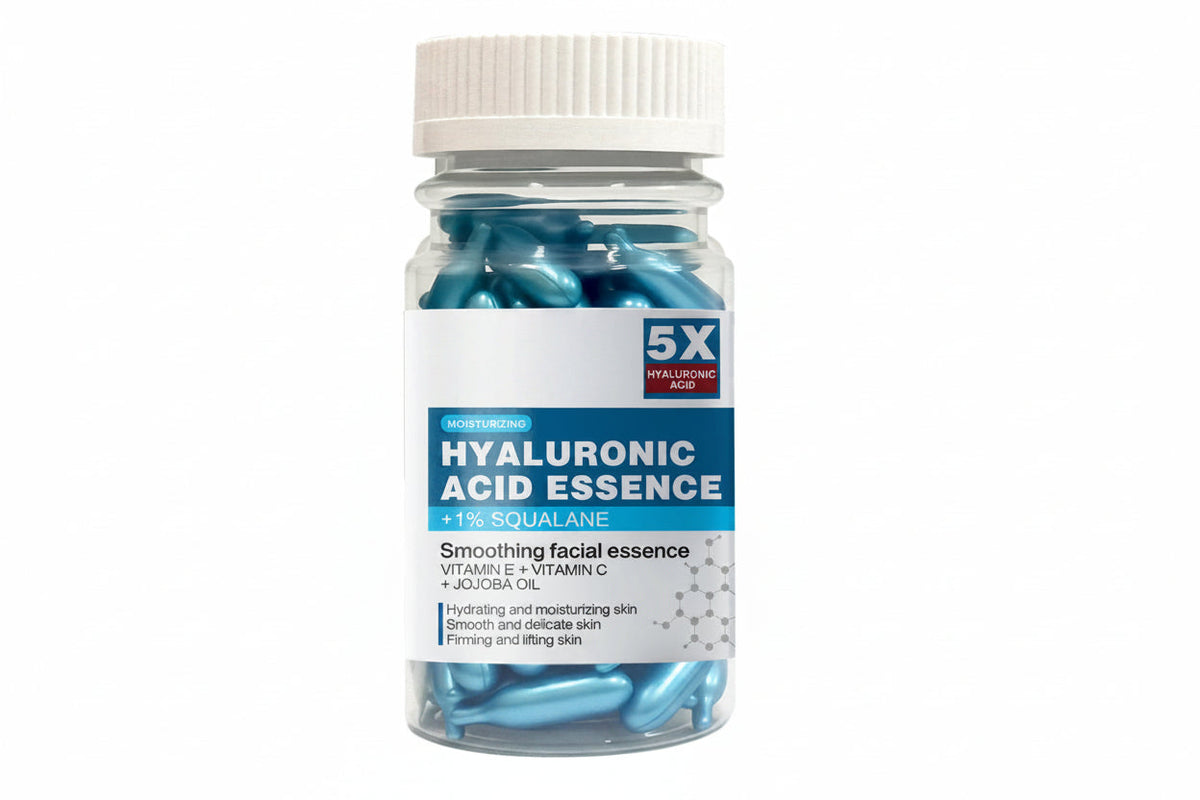 Hyaluronic Acid Capsule Essence – Deep Moisturizing and Brightening Facial Serum for Hydrated, Smooth, Radiant and Fresh-Looking Skin