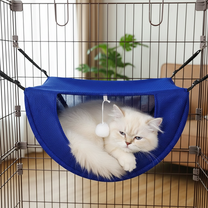 Cat Hammock Bed – Breathable Washable Hanging Pet Nest for Cages, Kittens, Guinea Pigs and Small Animals Seeking Cozy Sleep