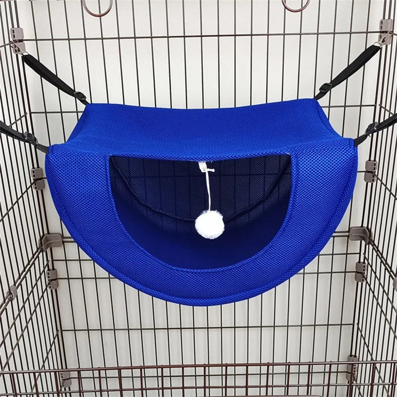 Cat Hammock Bed – Breathable Washable Hanging Pet Nest for Cages, Kittens, Guinea Pigs and Small Animals Seeking Cozy Sleep
