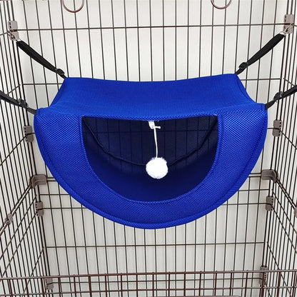 Cat Hammock Bed – Breathable Washable Hanging Pet Nest for Cages, Kittens, Guinea Pigs and Small Animals Seeking Cozy Sleep