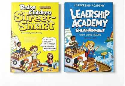 Children’s Street-Smart and Leadership Book Set – Two English Educational Comic Books for Parent-Child Reading, Life Skills and Early Learning
