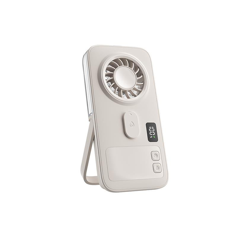 Portable Misting Handheld Fan – USB Rechargeable Personal Cooling Fan with Digital Display and Humidifier for Outdoor Summer Use