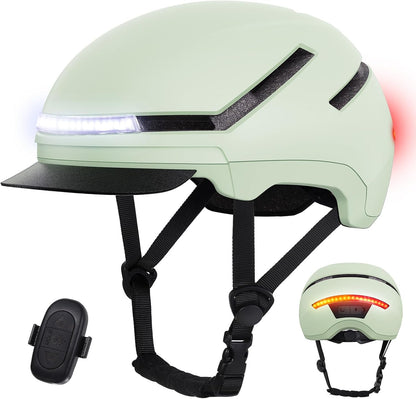 Shinmax Bicycle Helmet – Adult Mountain and Road Cycling Helmet with Front and Rear Lights for Commuting, Outdoor Riding and Safety