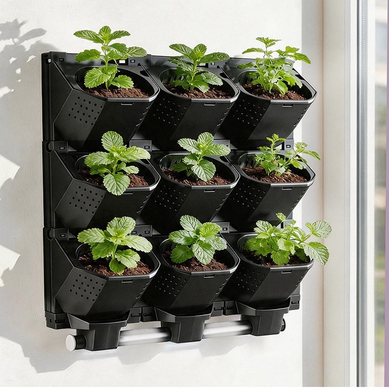 Vertical Wall Planter Box – Single-Hole Indoor Outdoor Flowerpot for Space-Saving Green Walls, Shopping Displays, Home Gardens and Creative Plant Decor