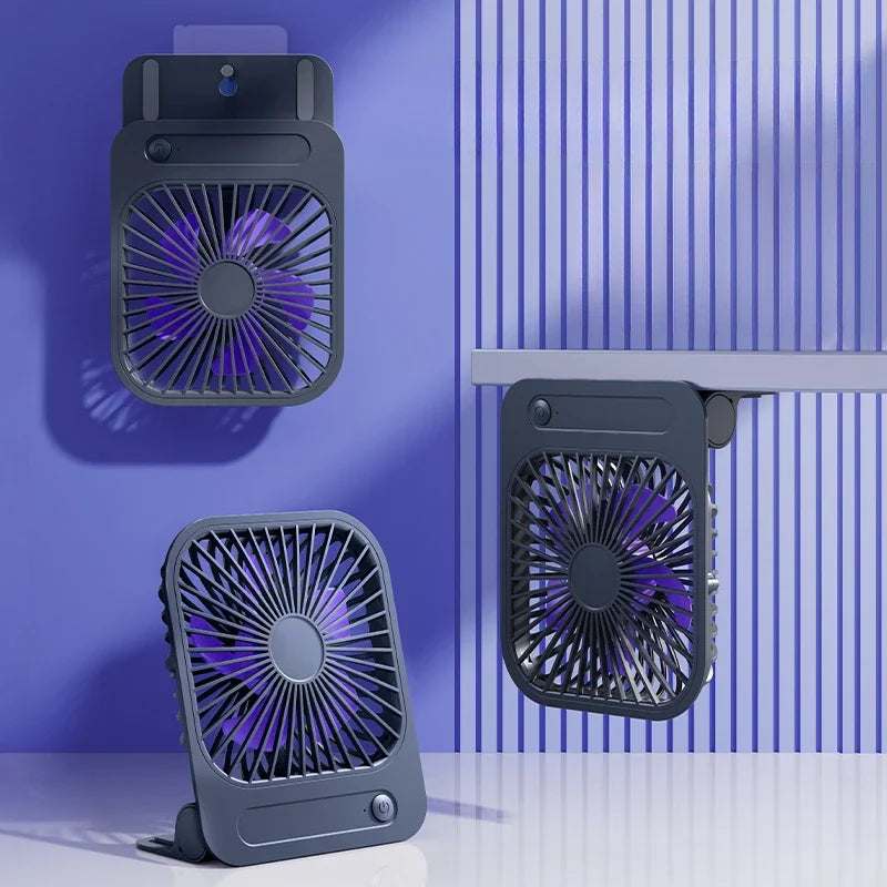 Portable USB Magnetic Fan – Rechargeable 1200mAh Personal Cooling Fan with Four Speeds and 180 Degree Adjustable Airflow