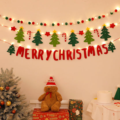DIY Christmas LED Banner Lights – Decorative Hanging Garland for Holiday Rooms, Parties and Seasonal Decor