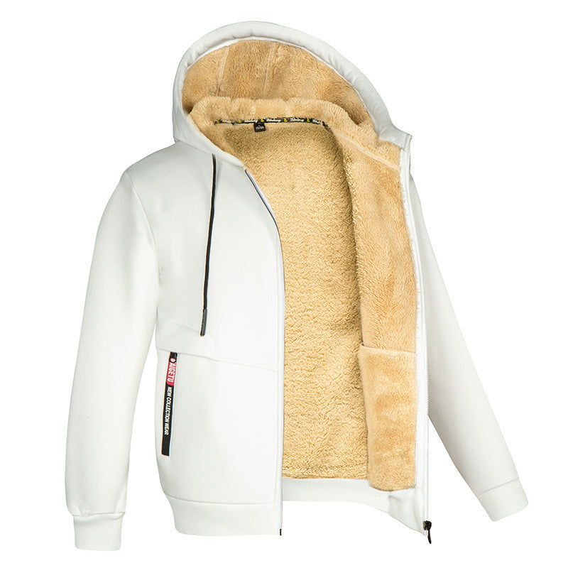 Men's Full Zip Fleece Hoodie - Casual Winter Jacket for Streetwear, Sports and Everyday Comfort