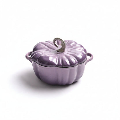 Enameled Cast Iron Pumpkin Dutch Oven – 3.5Qt Heavy Duty Casserole Pot for Baking, Braising, Roasting and Seasonal Kitchen Cooking