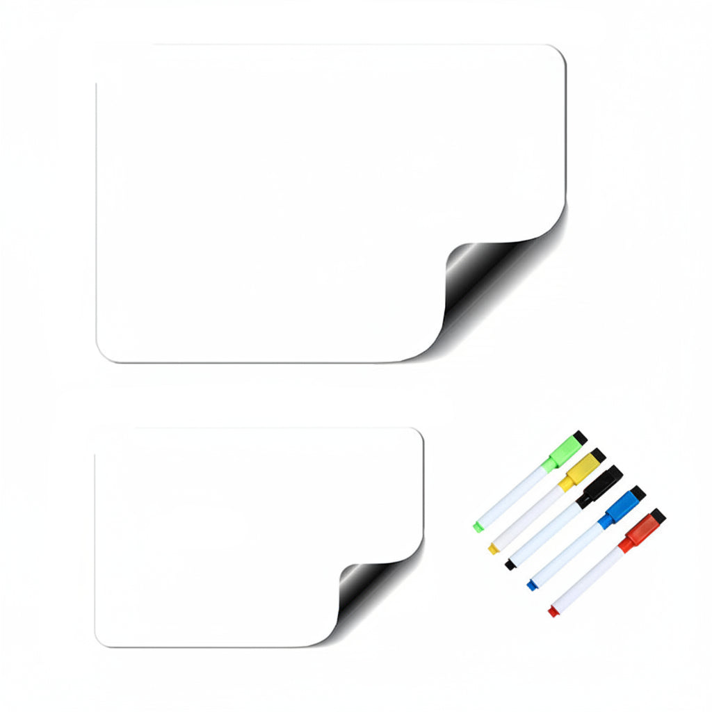 Magnetic Dry Erase Fridge Board - Flexible Whiteboard Memo Planner Sheet for Grocery Lists, Notes and Kitchen Organization
