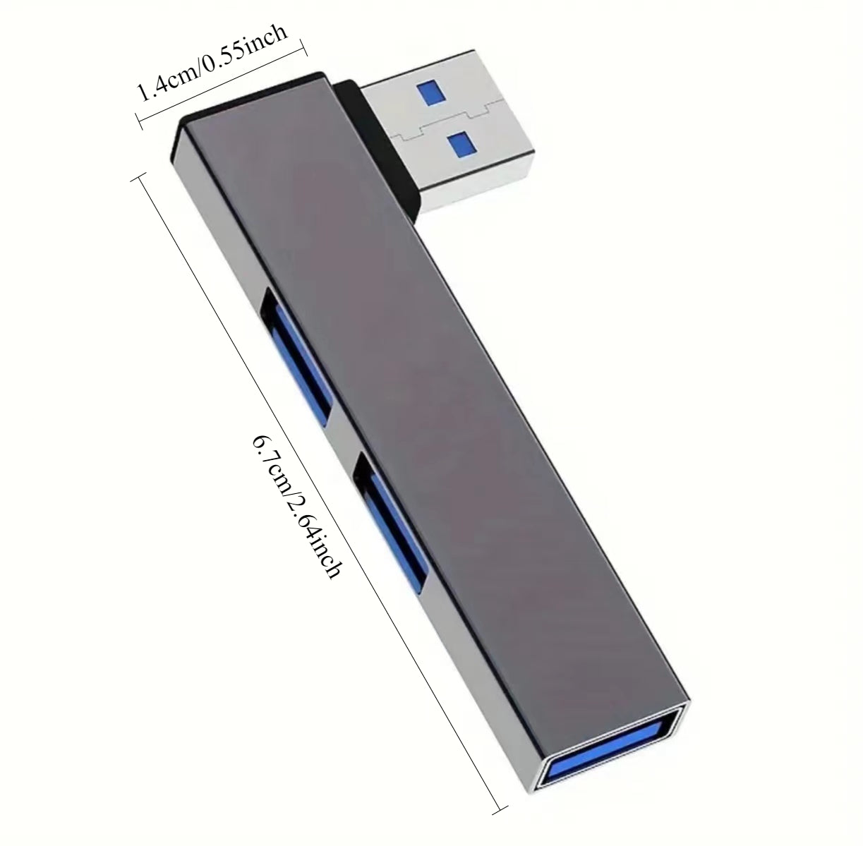 USB-C Hub Adapter – 3-Port USB 3.0 Type-C OTG Splitter for MacBook, Lenovo, Xiaomi and Other Laptops, Tablets and Computers