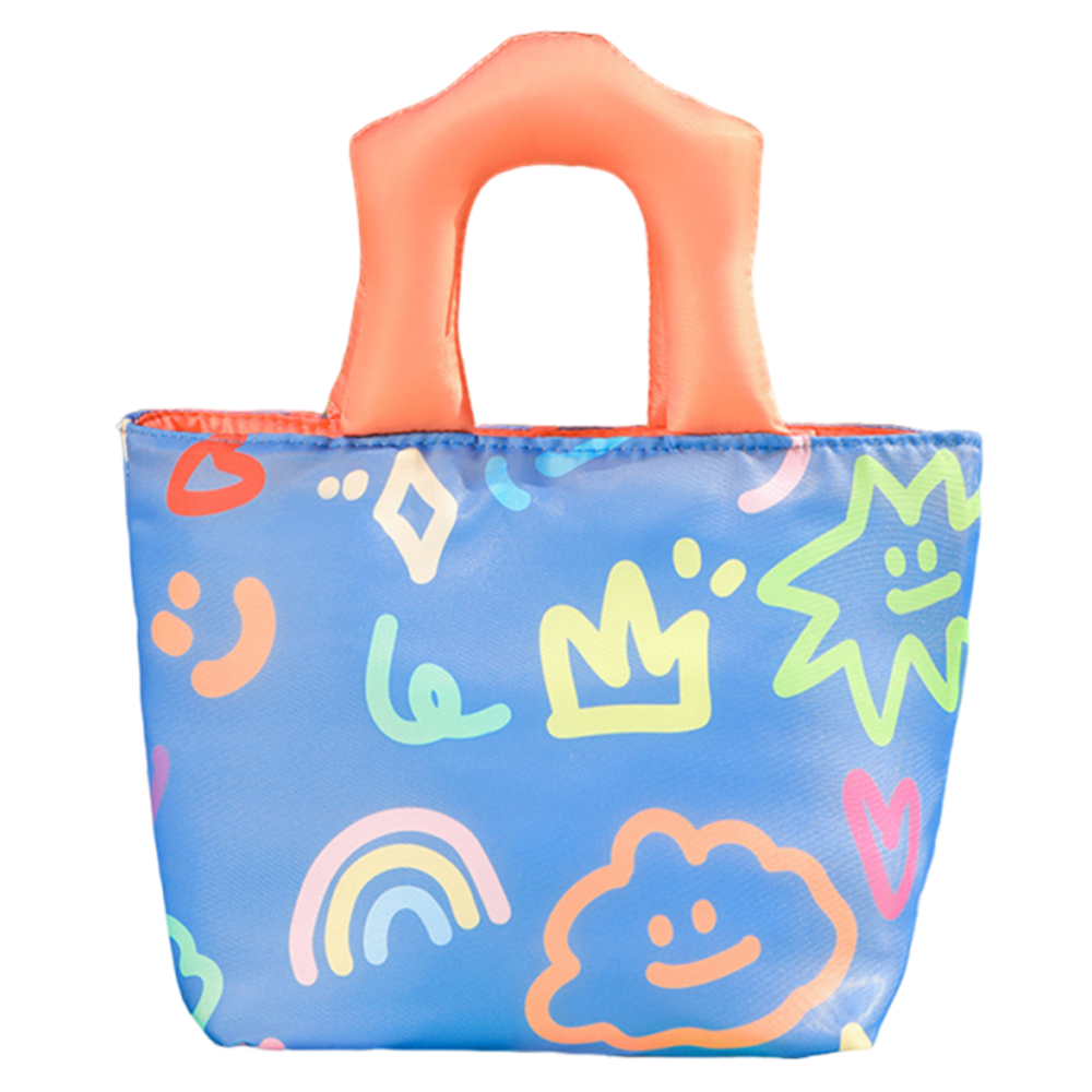 Waterproof Cartoon Lunch Bag – Cute Insulated Tote with Handle and Large Capacity for Fresh Food, School, Work and Travel