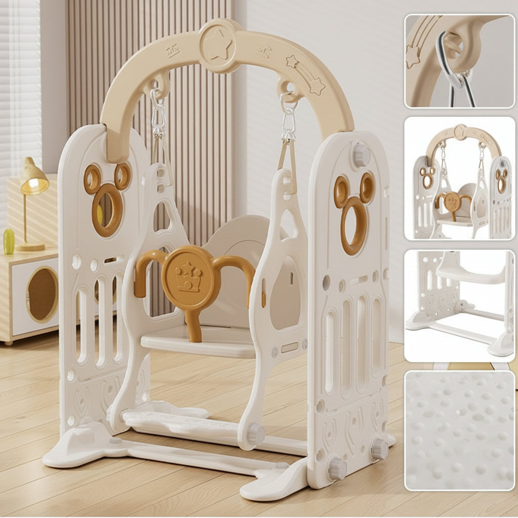 Indoor Baby Swing Chair – Safe Rocking Cradle for Toddlers Ages 1–3 with Comfortable Seat for Home Entertainment and Playtime
