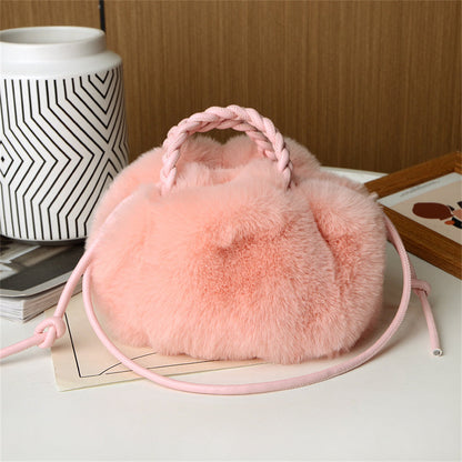 Pumpkin Plush Crossbody Bag – Cute Autumn Winter Shoulder Purse for Everyday Fashion, Travel and Seasonal Style