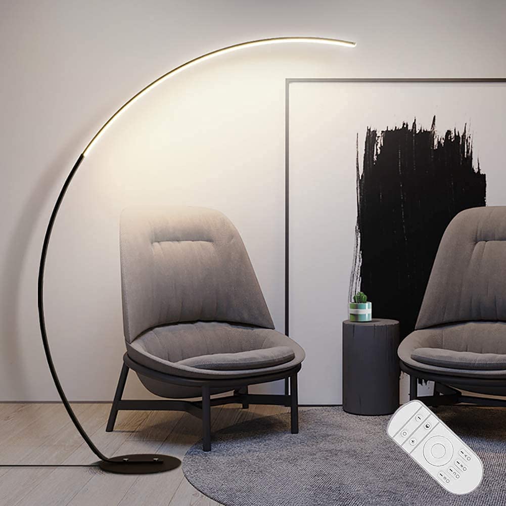 Nordic Half Moon Floor Lamp – Dimmable LED Arc Light for Living Room, Bedroom and Modern Home Interior Decor