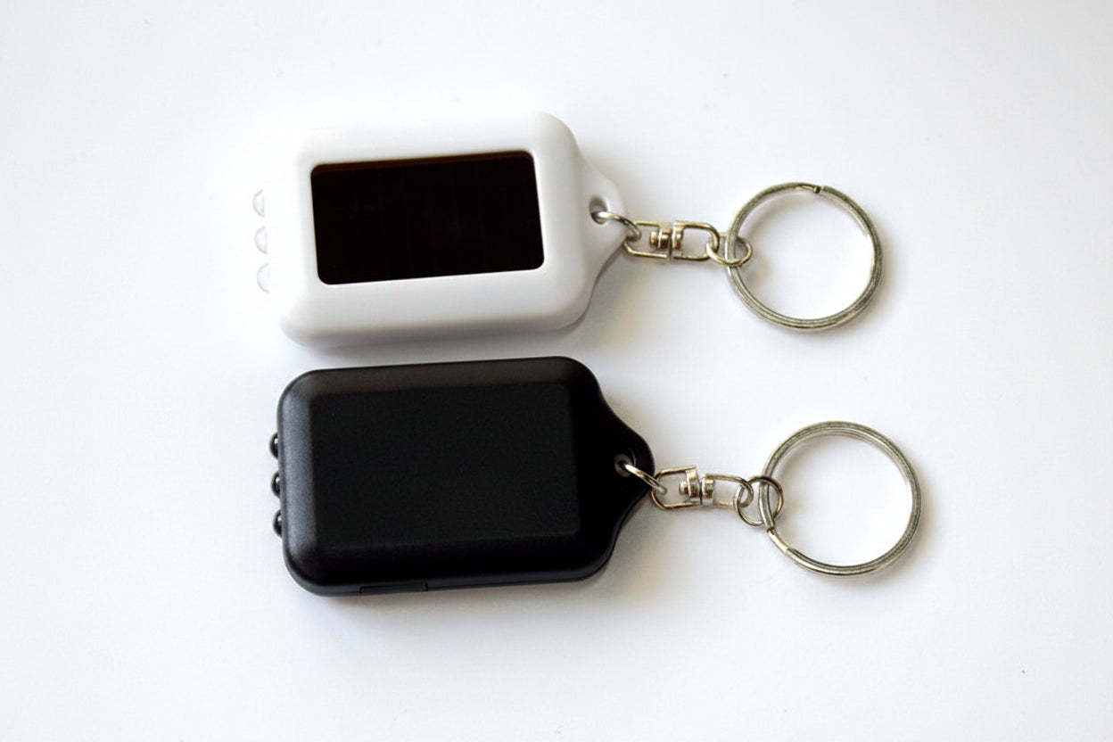 Mini Solar LED Keychain Flashlight – Portable Emergency Torch with 3 Bright LEDs for Camping, Hiking and Everyday Carry