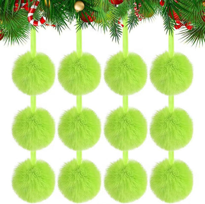 Plush Christmas Ball Ornament Set – Soft Decorative Holiday Tree Baubles for Christmas Trees, Home Displays, Parties and Memorable Festive Decorating