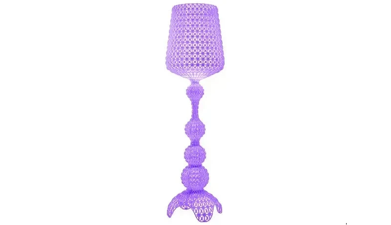 Italian Acrylic Floor Lamp – Designer Hollow Goblet LED Standing Light for Living Room, Bedroom and Luxury Interior Decor