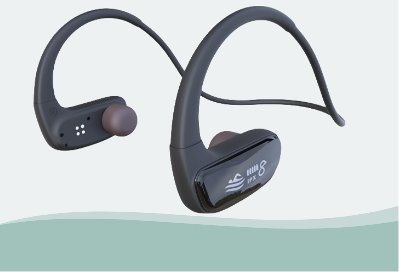 Bone Conduction Swimming Headphones – IPX8 Waterproof Bluetooth 5.3 Sports Headset with Built-In MP3 Player for Training and Swimming