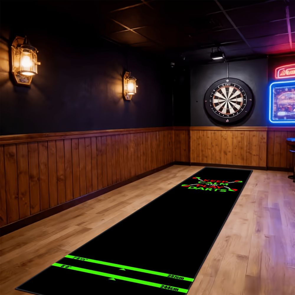 Dart Professional Training Mat – Wear-Resistant Easy-Care Throwing Line Carpet for Accurate Practice, Home Bars, Game Rooms and Dart Areas