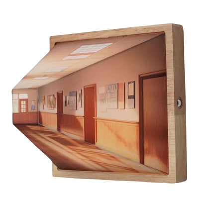 Optical Illusion Night Light – 3D Rechargeable Wooden LED Atmosphere Lamp for Bedroom, Living Room and Creative Home Decor