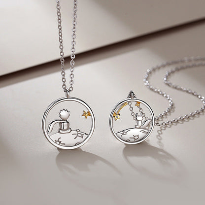 Fox Couple Necklace – Creative Pendant Jewelry with Romantic Clavicle Chain Design for Couples, Weddings, Anniversaries and Special Gifts