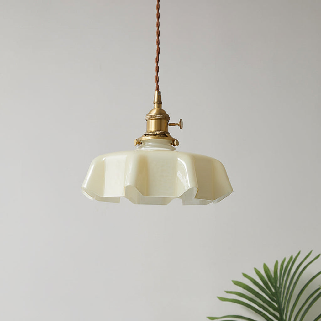 Nordic Glass Pendant Light – Minimalist Flower Ceiling Lamp for Cafes, Restaurants, Kitchens and Modern Home Decor