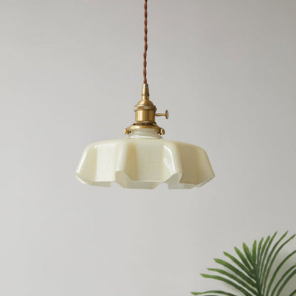 Nordic Glass Pendant Light – Minimalist Flower Ceiling Lamp for Cafes, Restaurants, Kitchens and Modern Home Decor