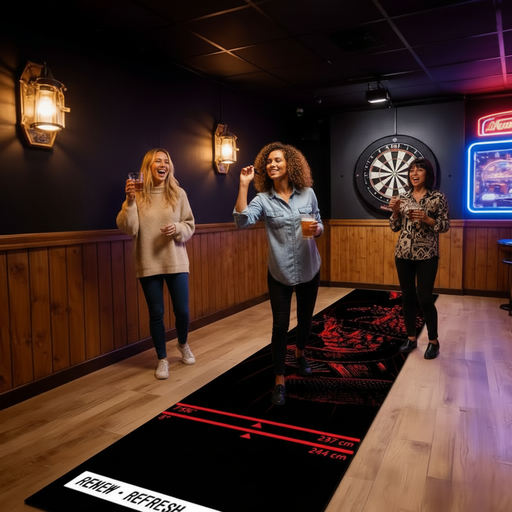 Dart Professional Training Mat – Wear-Resistant Easy-Care Throwing Line Carpet for Accurate Practice, Home Bars, Game Rooms and Dart Areas