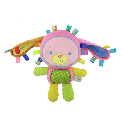 Plush Elephant Baby Lovey – Soft Stuffed Animal with Bell and Built-In Rattles for Newborn Sensory Development, Comfort and Gifting