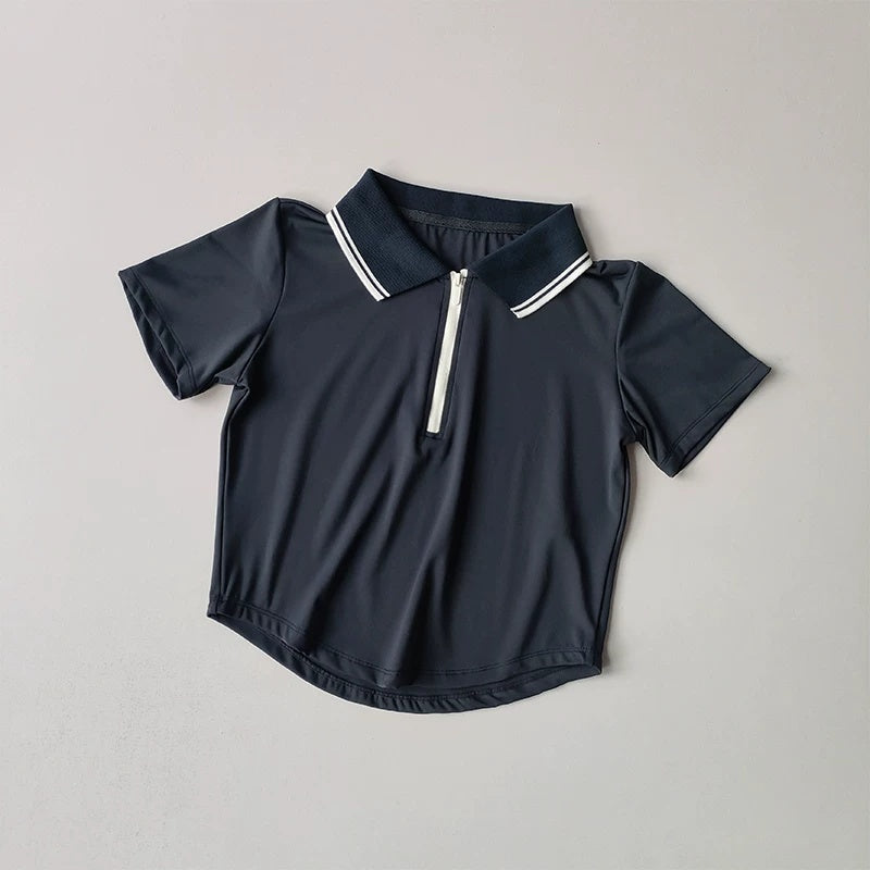 Polo Tennis Skirt Set – Quick Dry Two Piece Sportswear with Pleated Skirt for Golf, Tennis and Summer Fitness Training