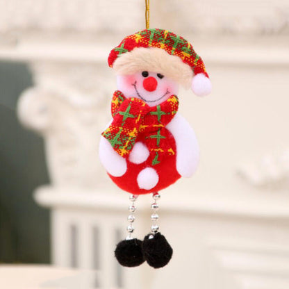 Cute Hugging Tree Christmas Ornament – Santa Claus and Snowman Plush Doll Decoration for Christmas Trees, Holiday Displays and Festive Home Decor