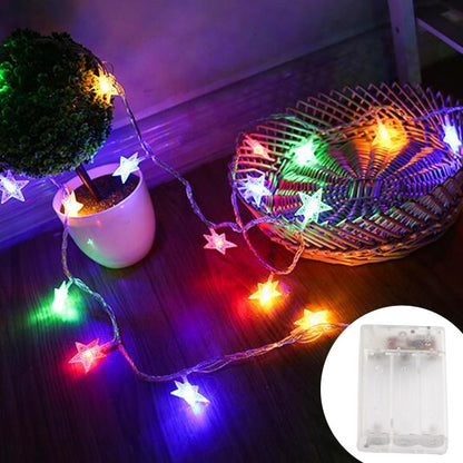 LED Star Fairy Lights – Outdoor String Garland for Christmas, Weddings, Gardens, Patios and Party Decorations