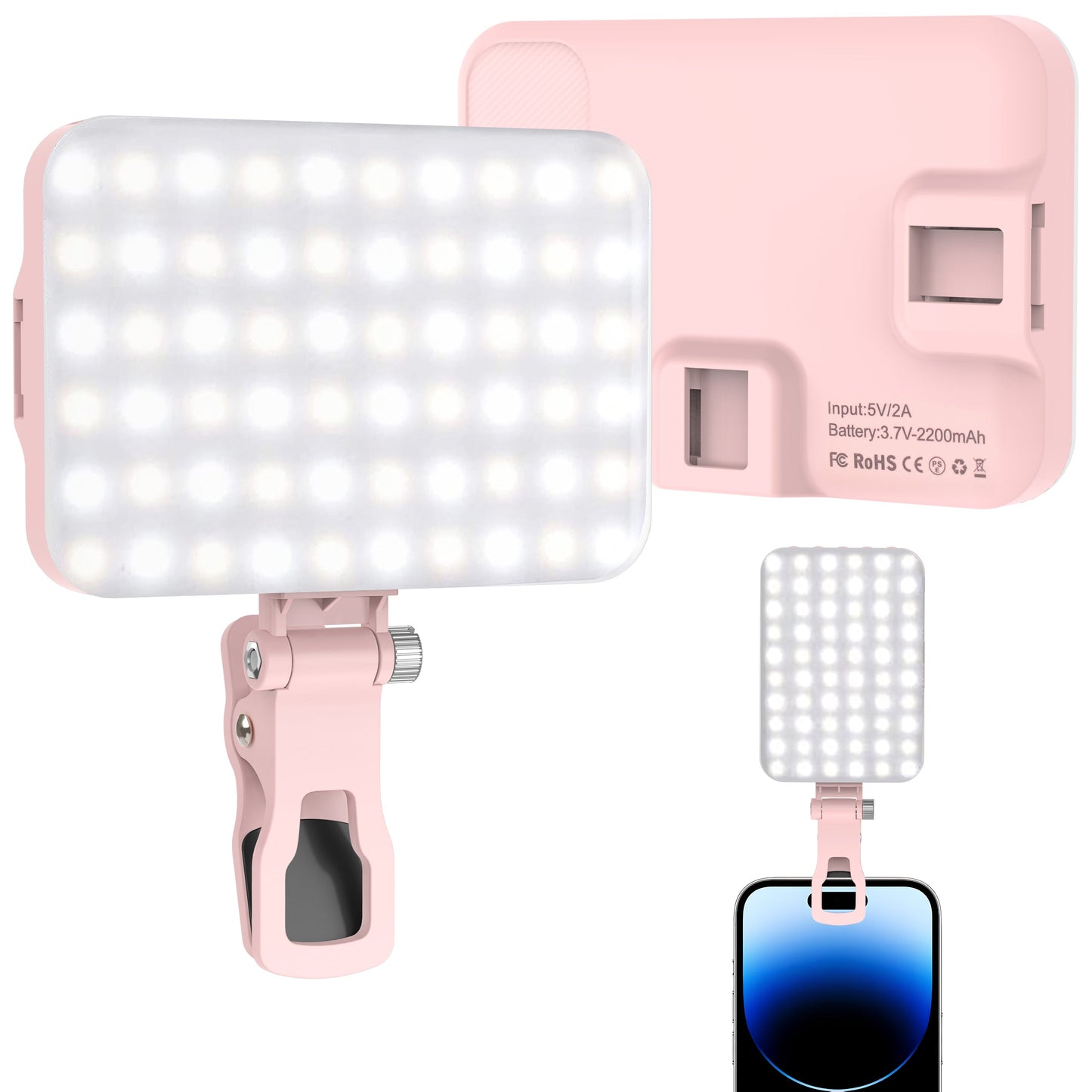Portable LED Phone Fill Light – Compact Pocket Photography Light for Selfies, Videos, Makeup, Content Creation and Low-Light Illumination