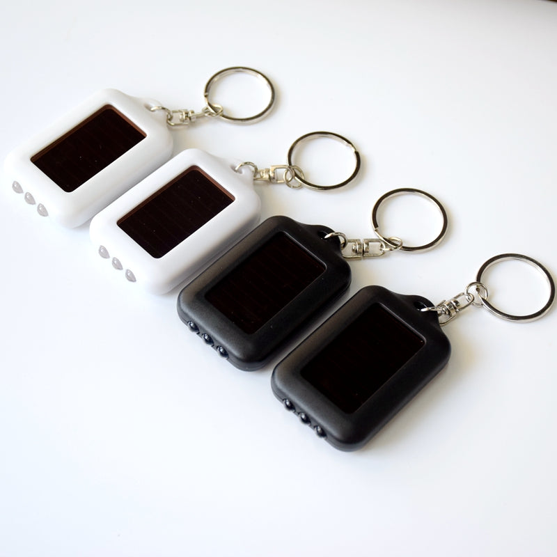 Mini Solar LED Keychain Flashlight – Portable Emergency Torch with 3 Bright LEDs for Camping, Hiking and Everyday Carry