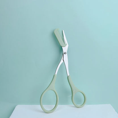 Eyebrow Trimming Scissors with Comb - Stainless Steel Precision Grooming Tool for Shaping, Styling and Perfect Brows