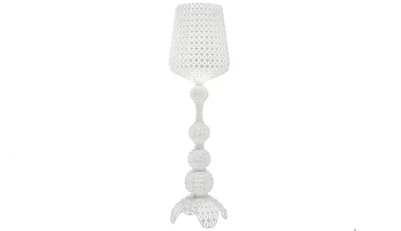 Italian Acrylic Floor Lamp – Designer Hollow Goblet LED Standing Light for Living Room, Bedroom and Luxury Interior Decor